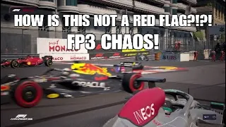 HOW IS THIS NOT A RED FLAG?!? Chaos in FP3 at Monaco | F1 Manager 22