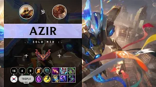 Azir Mid vs Taliyah - KR Grandmaster Patch 14.9