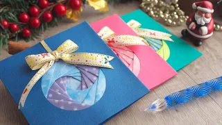 How to Create a Beautiful Christmas Card in Iris Folding Style (with Free Template) / Tutorial