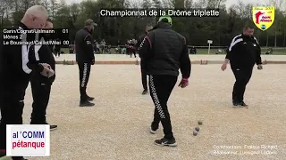 Championnat de la Drôme triplette quart de finale Cognat vs Le Boursicaud