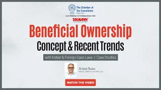 CTC X Taxmann's Webinar | Beneficial Ownership Concept