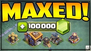 100,000 GEMS Builder Hall 9 Gem To MAX - BH9 Clash of Clans