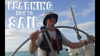 Learning how to sail in Antigua