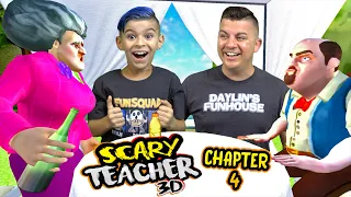 Pranking Hello Neighbors Sister! SCARY TEACHER 3D Chapter 4