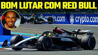 Hamilton satisfeito de lutar com Red Bull e Mercedes quer W15 mais rápido em Ímola