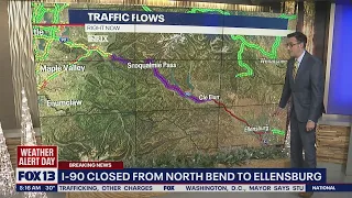 I-90 closed from North Bend to Ellensburg