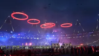 London 2012 Olympic Games Opening Ceremony: Pandemonium - the rings are formed!