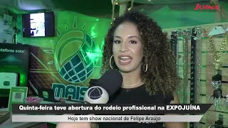 Noite de quinta-feira na EXPOJUÍNA 2022; Hoje tem show nacional de Felipe Araújo.