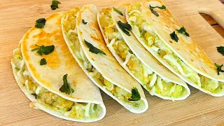 Cheesy Potato Quesadillas Recipe | Spicy Potato Tacos