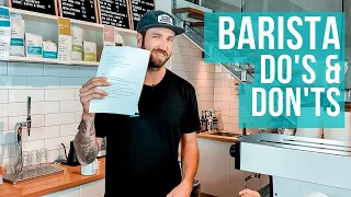 Barista do's and don't's when making coffee