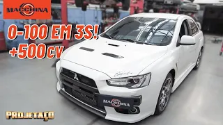 Evo X com +500cv de um Youtuber super famoso! Todos os detalhes.