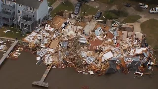 Aerial video of tornado damage in Pensacola, Florida