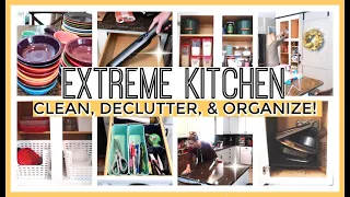 EXTREME KITCHEN CLEAN, DECLUTTER, & ORGANIZE WITH ME 2020! | KITCHEN DEEP CLEANING