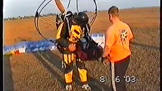 2003, июнь. Парамотор. Испытания парашюта.