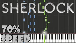 Sherlock BBC - Main Theme | Piano Tutorial [70% Speed]