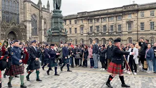 Keep Keep Going! Boys’ Brigade Marching up to Edinburgh Castle on 4 March 2024