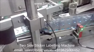 LABELSTIK-100F.Twin Flat Bottle Front and Back Label Labelling Machine