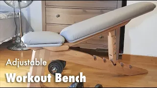 Making an Adjustable Workout Bench with reclaimed hardwood