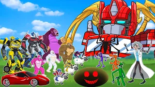 Series Transformers 7: Lunar New Year, Luffy, One Piece 2D, Bumblebee & Dinosaur | Evolution of Kong