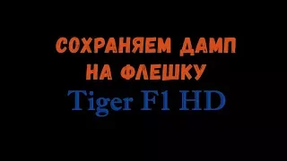 Как сохранить дамп на флешку ► Tiger F1 HD / OpenFox X6 / Eurosky ES-4080 / Satcom 4110, 4150 HD