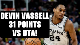 Devin Vassell DOMINANT 31 PT Game vs Utah Jazz | 3.27.2024