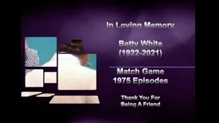 Betty White: A Life Well Lived Tribute Featuring Match Game 75 Episodes (PART 3)