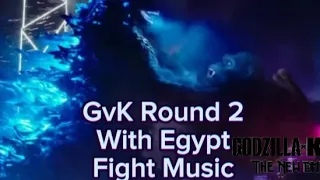 Godzilla Vs Kong Round 2 with Egypt Fight GxK music. [Music Background Replacement]