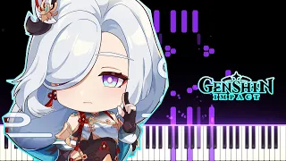 『EXTENDED』Shenhe's Theme: Crane in the Wild - Genshin Impact OST | [Piano Cover] (Synthesia)「ピアノ」