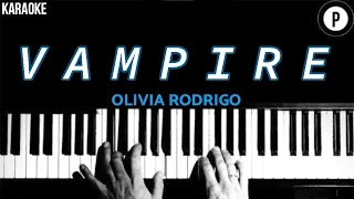Olivia Rodrigo - Vampire KARAOKE Slowed Acoustic Piano Instrumental COVER LYRICS