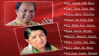 Mohammed Aziz & Lata Mangeshkar Duet Hindi Songs | #GoldenHITS