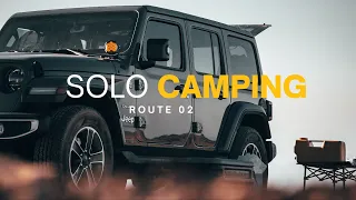 Route 02 | Over-landing in a Jeep Wrangler (4K): Mountain Top Camping | Discovering new spot