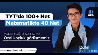 TYT’ DE 100+ NET MATEMATİKTE 40 NET YAPAN ÖĞRENCİMİZLE ÖZEL KOÇLUK GÖRÜŞMEMİZ