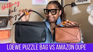 Loewe Puzzle Bag VS Amazon Dupe #handbag #loewepuzzlebag