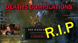 All Diablo IV Streamers Deaths Hardcore Compilation Day 1