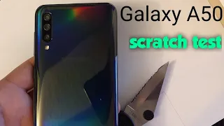 Samsung Galaxy A50 scratch test vs knife 🔪