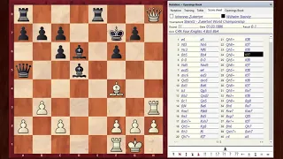 Zukertort - Steinitz. World Chess Championship 1886. Game 11