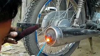 xingfu Motorcycle Silencer Repair | stick welding | weld bd