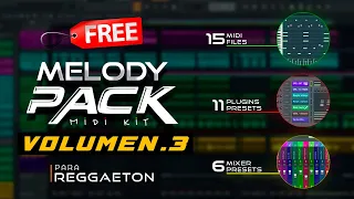 (FREE REGGAETON MIDI KIT 3) 🔥🎁⭐ " Melody Pack " + PRESETS | Descargar Midis de Reggaeton Gratis 2024