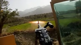 RPG Hits In Front of Convoy During Ambush - Taliban Firing Position Visible