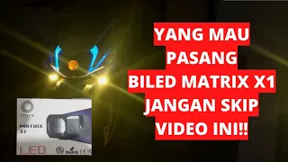 Tutorial/CARANYA pasang biled dan led demon di matrix X1 1,5 inch vinyx untuk motor mio m3