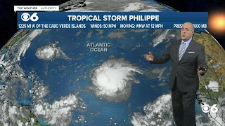 Tropical Storm Philippe Update: 'Strengthening is ever so slight'