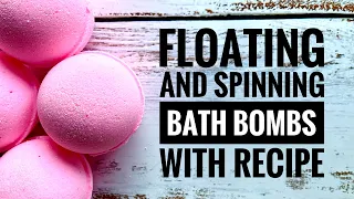 Floating and spinning bath bomb with recipe and test - great for beginners!