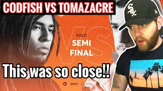 [Industry Ghostwriter] Reacts to: TOMAZACRE vs CODFISH- GRAND BEATBOX BATTLE 2019- SEMI FINAL- 🔥!