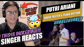 Putri Ariani ft Peabo Bryson - Beauty and the Beast (David Foster n Friends) | SINGER REACTION