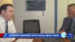 Students suspended after social media threat to local school districts