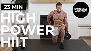 23 Min HIGH POWERED HIIT Workout with Weights