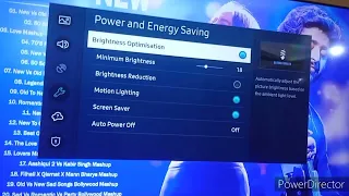 how to do brightness optimization in samsung tv