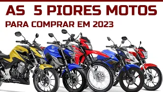 AS 5 PIORES MOTOS PARA COMPRAR EM 2023 QUANDO SE FALA DE SEGURO E NUMERO DE ROUBOS