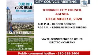 Torrance City Council Meeting - December 8, 2020