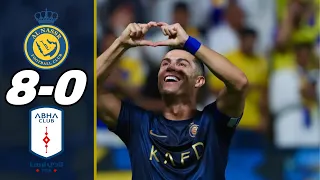 Al Nassr Vs Abha (8-0) | Cr7’s Hattrick 😮‍💨🔥 | Match Highlights